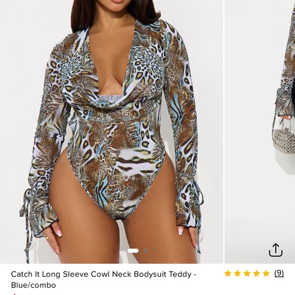 NWT Animal Print Women Top Size M - Picture 6 of 9